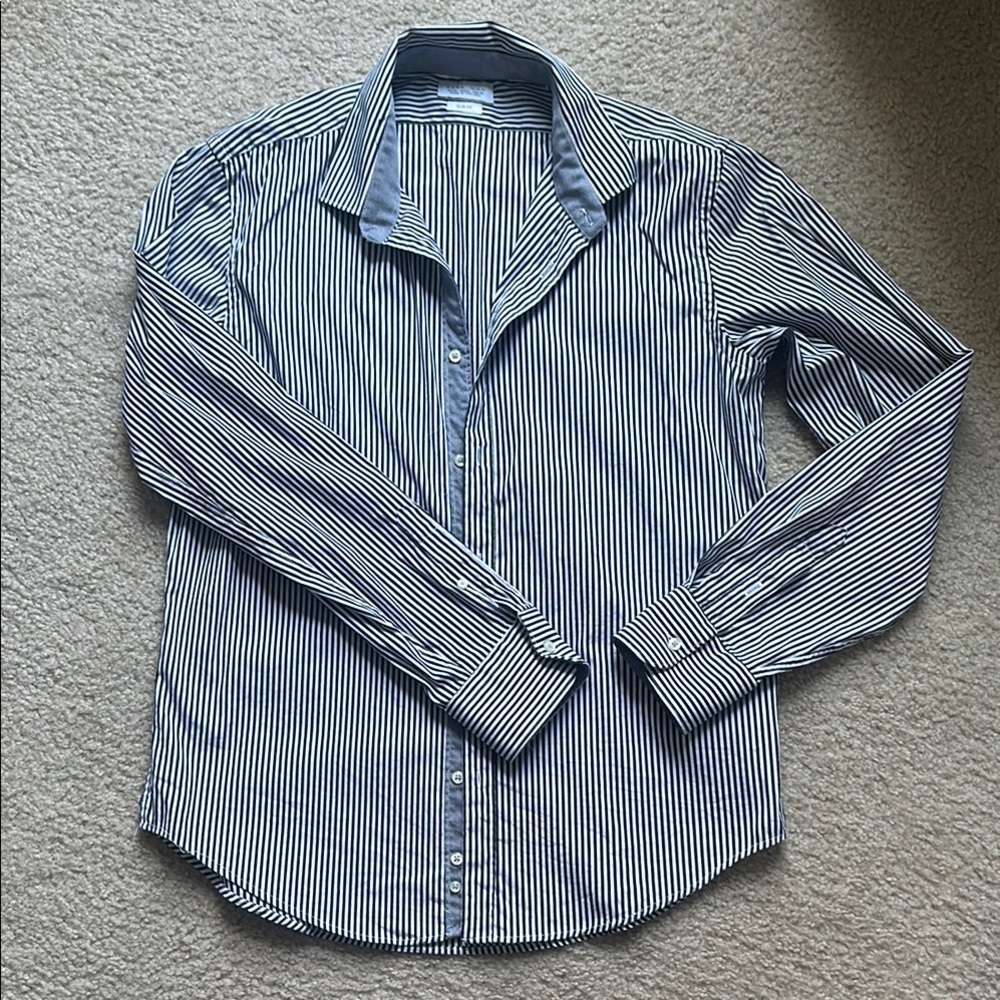 Men's Blue Striped Shirt